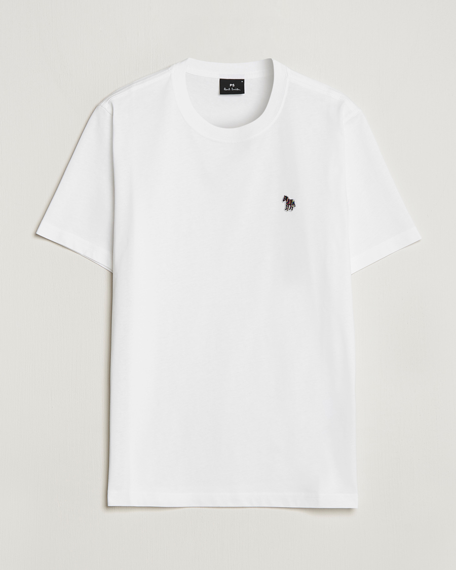 Herre | T-Shirts | PS Paul Smith | Classic Organic Cotton Zebra T-Shirt White