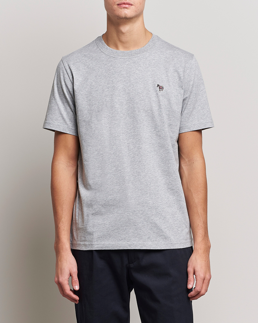 Herre | T-Shirts | PS Paul Smith | Organic Cotton Zebra T-Shirt Grey