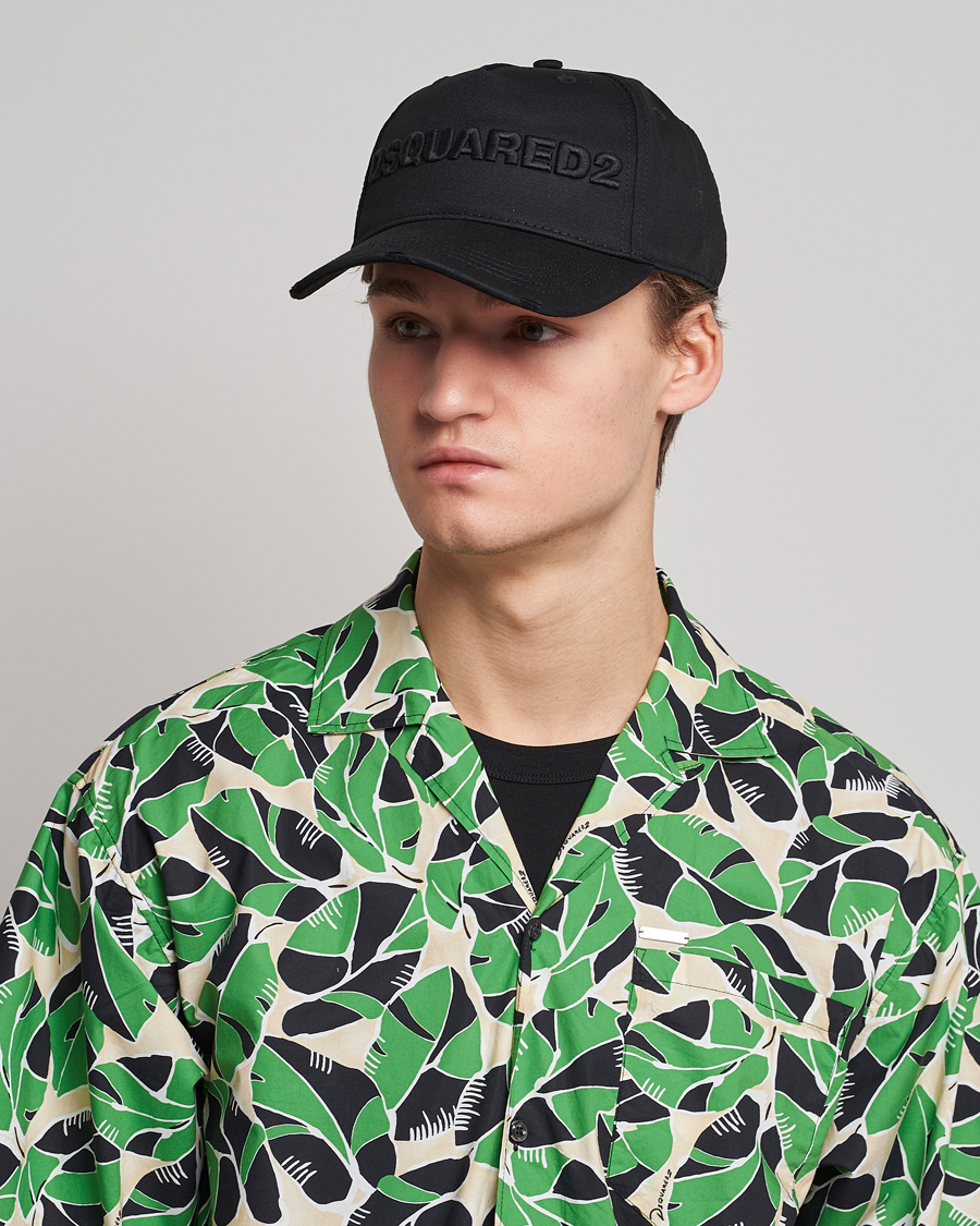 Herre | Hatter og capser | Dsquared2 | Lettering Logo Baseball Cap Black/Black