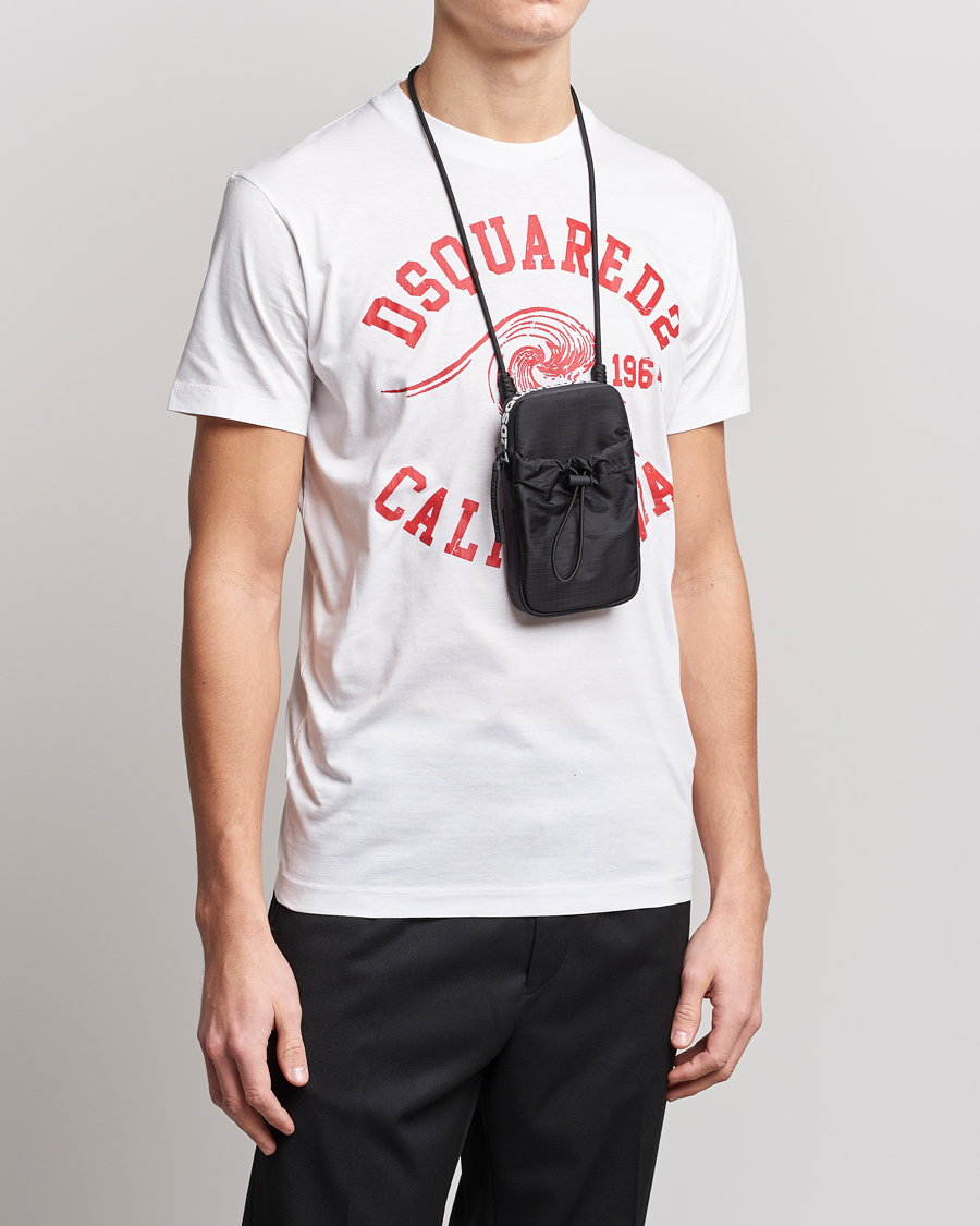 Herre | Dsquared2 Ripstop Phone Neck Pouch Black | Dsquared2 | Ripstop Phone Neck Pouch Black