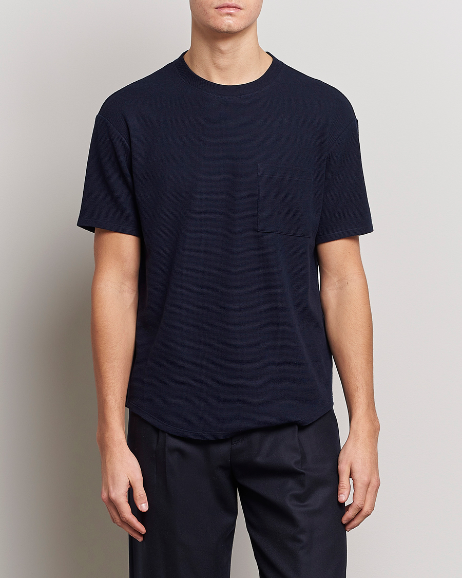 Herre | Giorgio Armani | Giorgio Armani | Cotton/Cashmere T-Shirt Navy