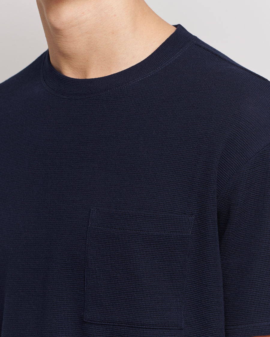 Herre | T-Shirts | Giorgio Armani | Cotton/Cashmere T-Shirt Navy