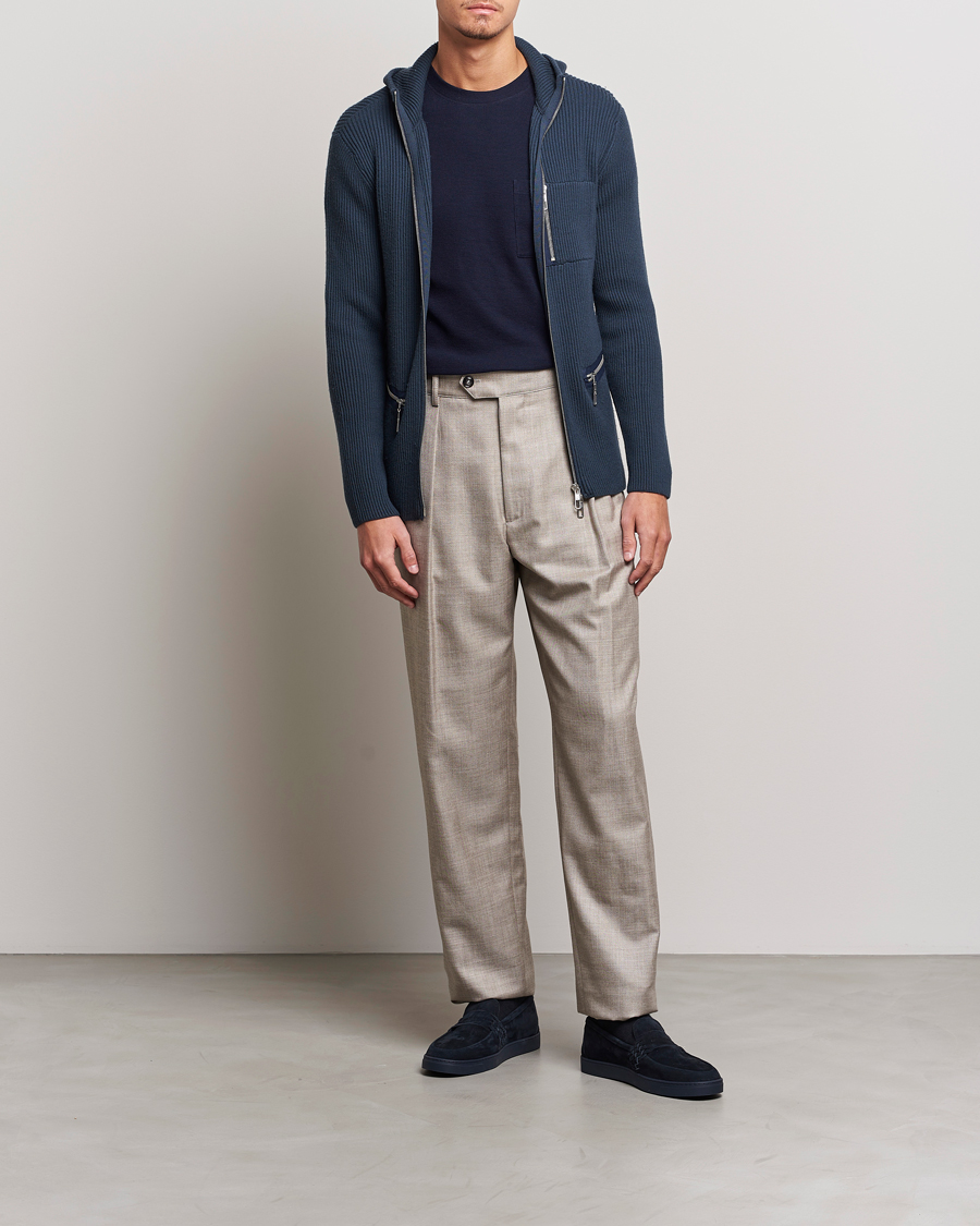 Herre | Gensere | Giorgio Armani | Cardigan Zip Jacket Navy