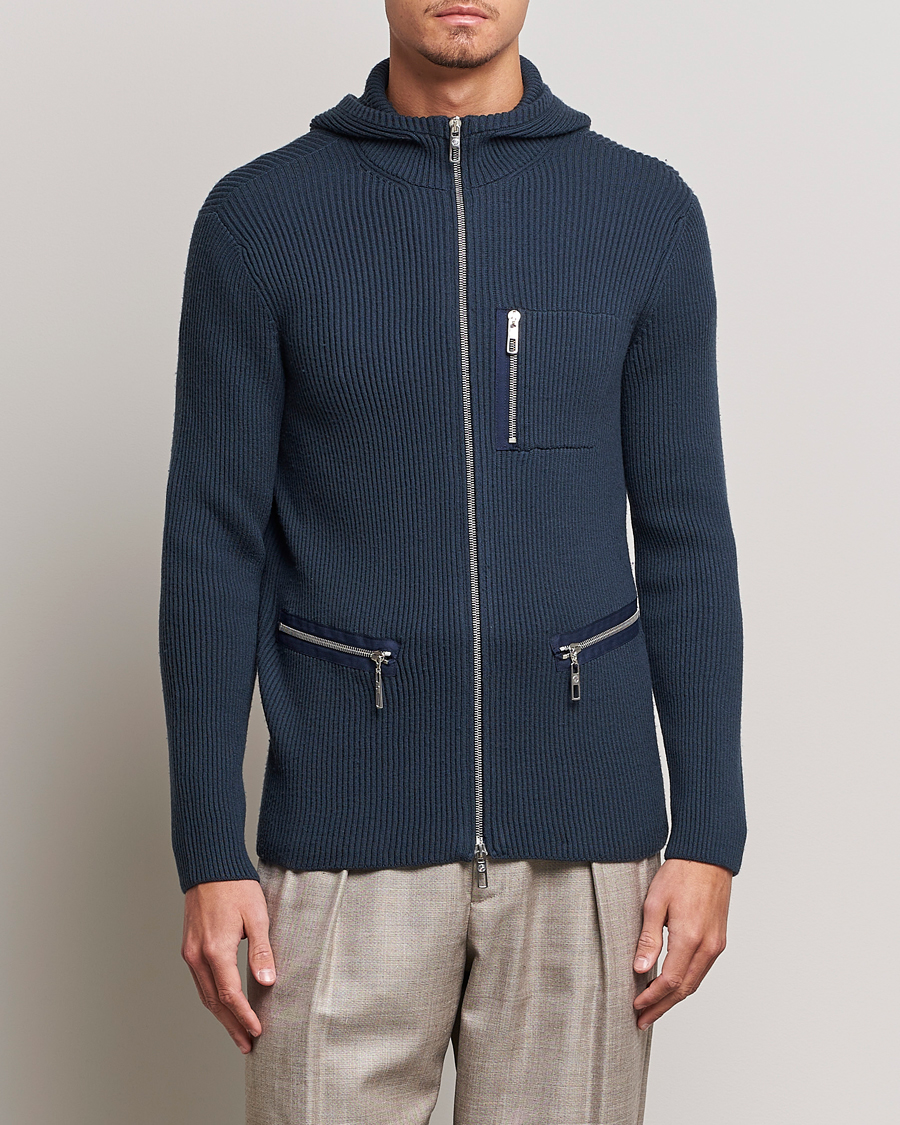 Herre | Gensere | Giorgio Armani | Cardigan Zip Jacket Navy