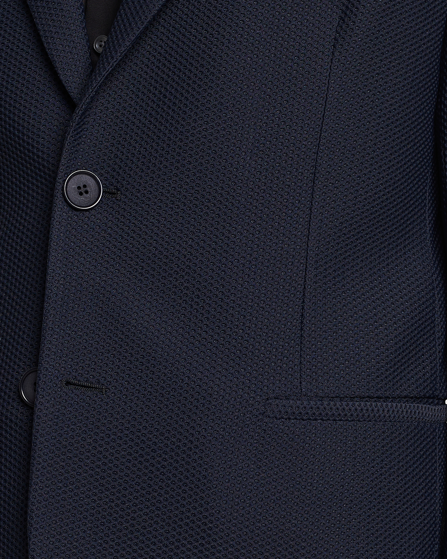 Herre | Dressjakker | Giorgio Armani | Single Breasted Mesh Blazer Navy