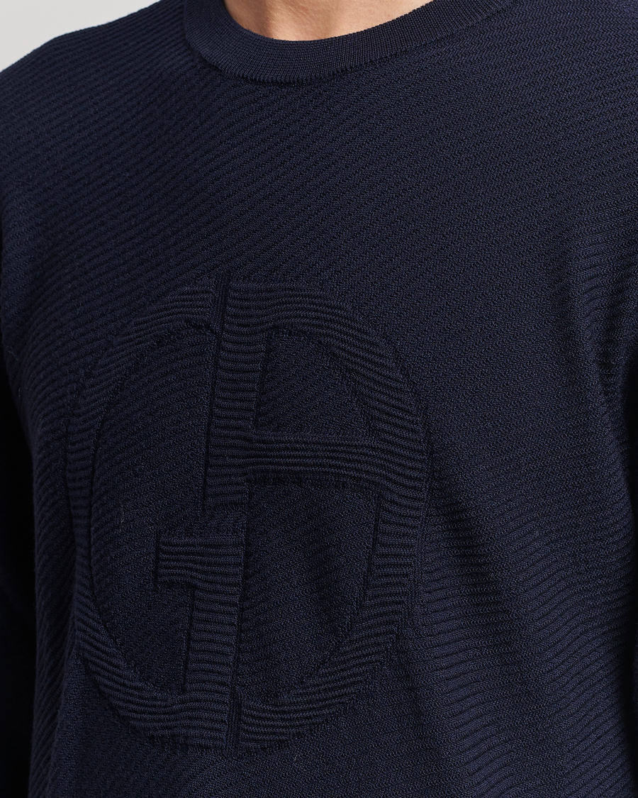 Herre | Gensere | Giorgio Armani | Diagonal Logo Pullover Navy