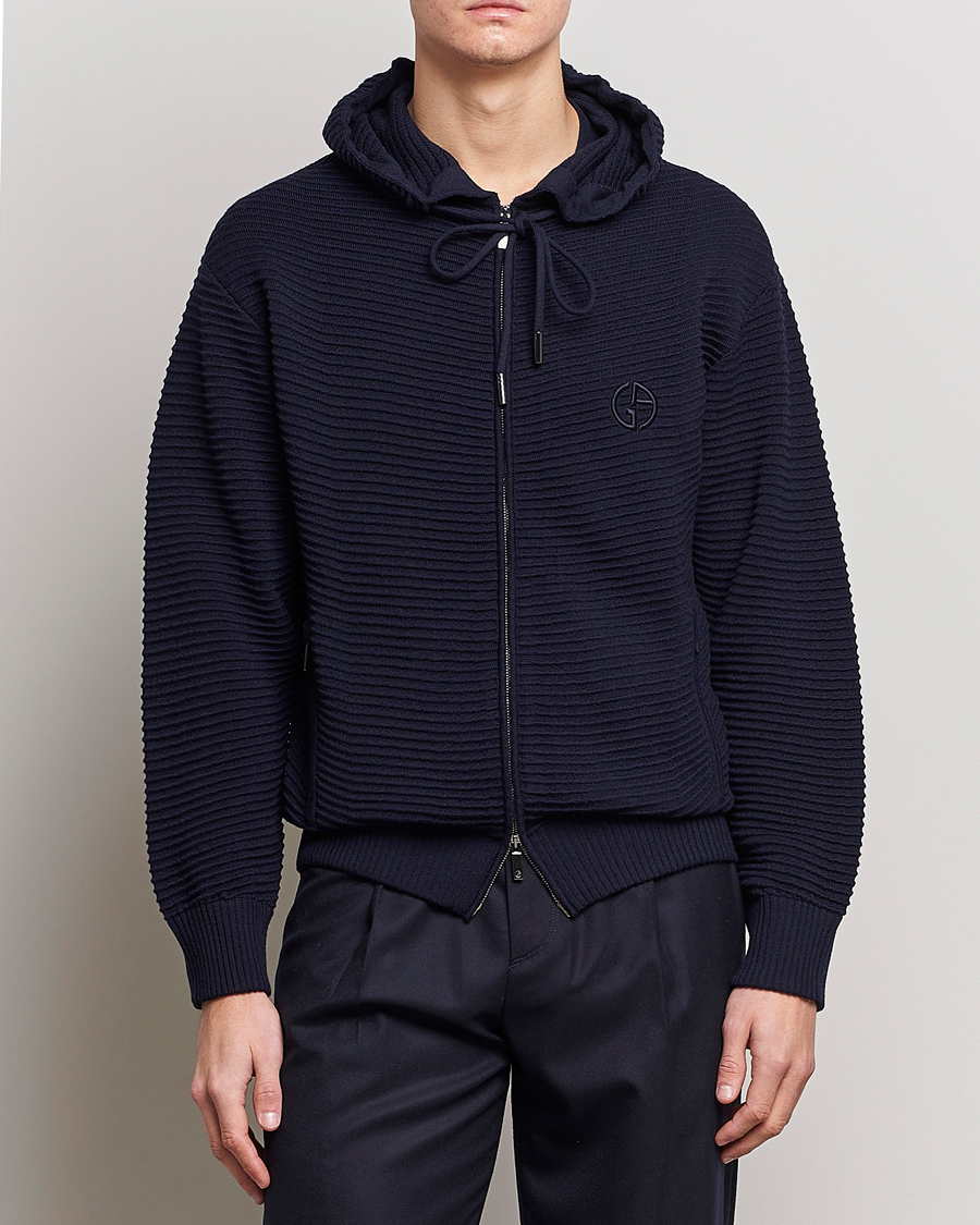 Herre |  | Giorgio Armani | Jacquard Zip Bomber Navy