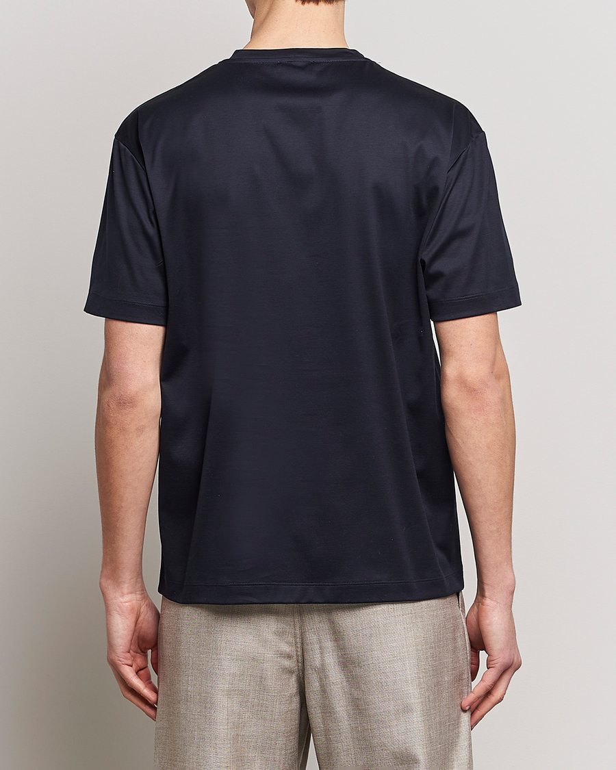 Herre | T-Shirts | Giorgio Armani | Abstract Logo T-Shirt Navy