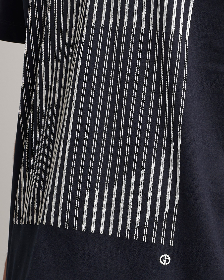 Herre | T-Shirts | Giorgio Armani | Abstract Logo T-Shirt Navy