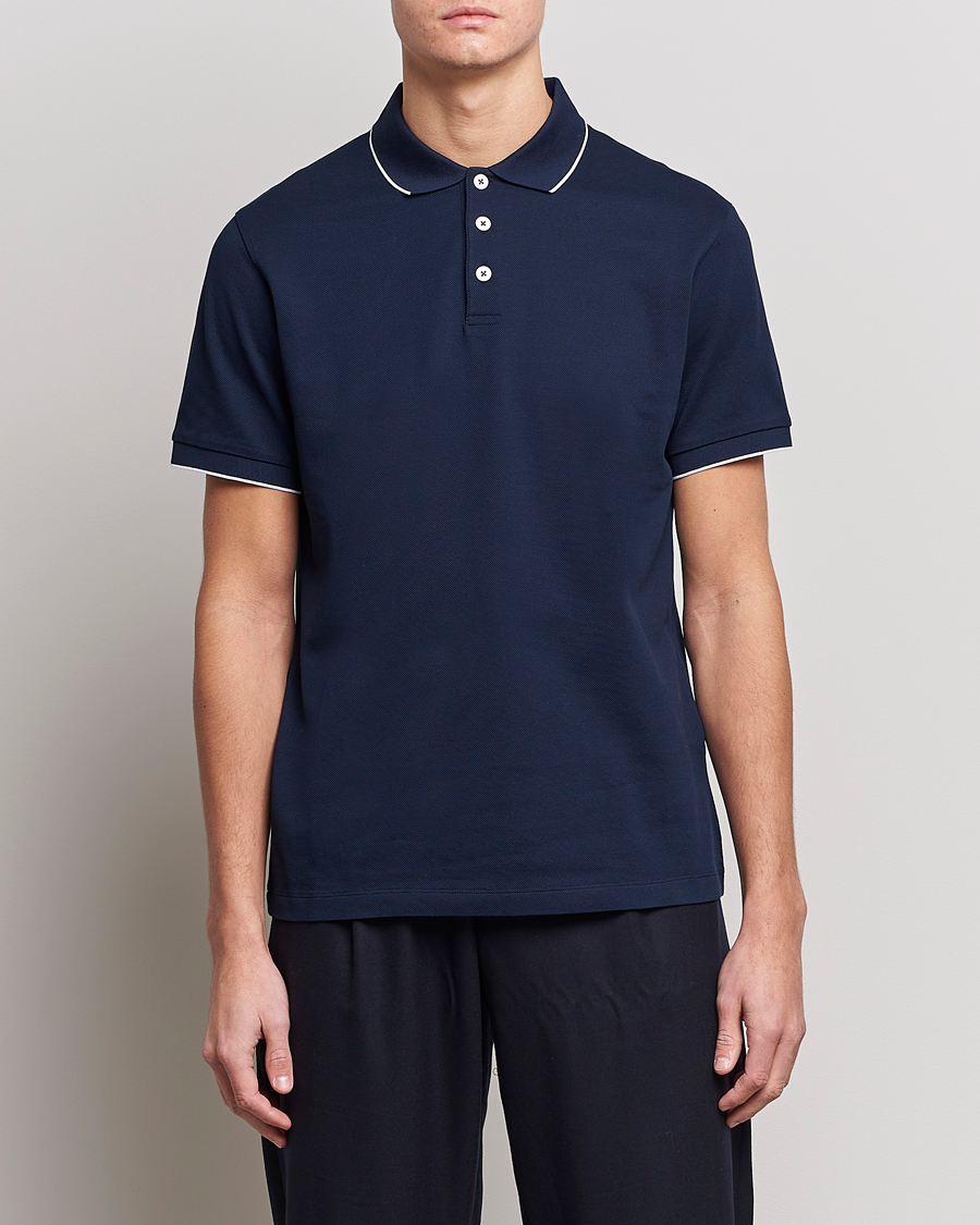 Herre | Pikéer | Giorgio Armani | Short Sleeve Polo Navy