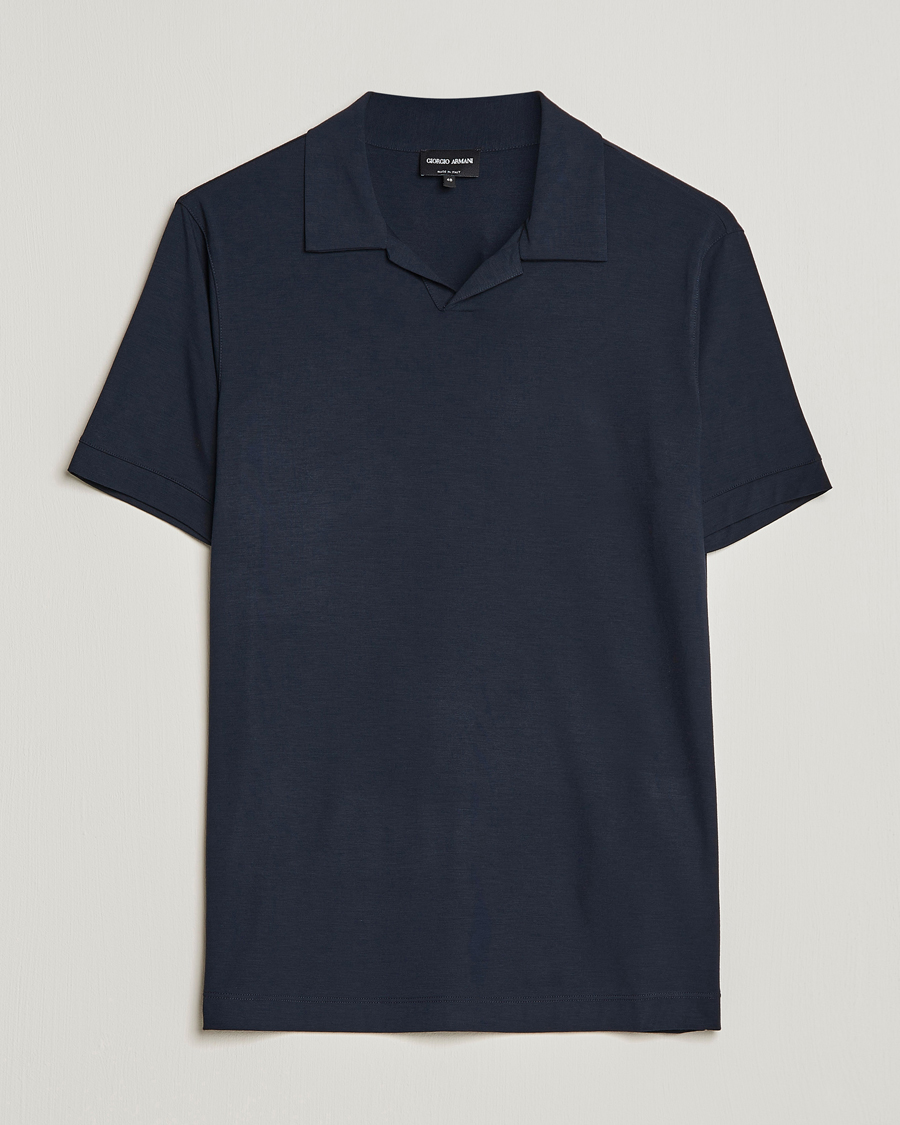 Herre |  | Giorgio Armani | Short Sleeve Stretch Polo Navy