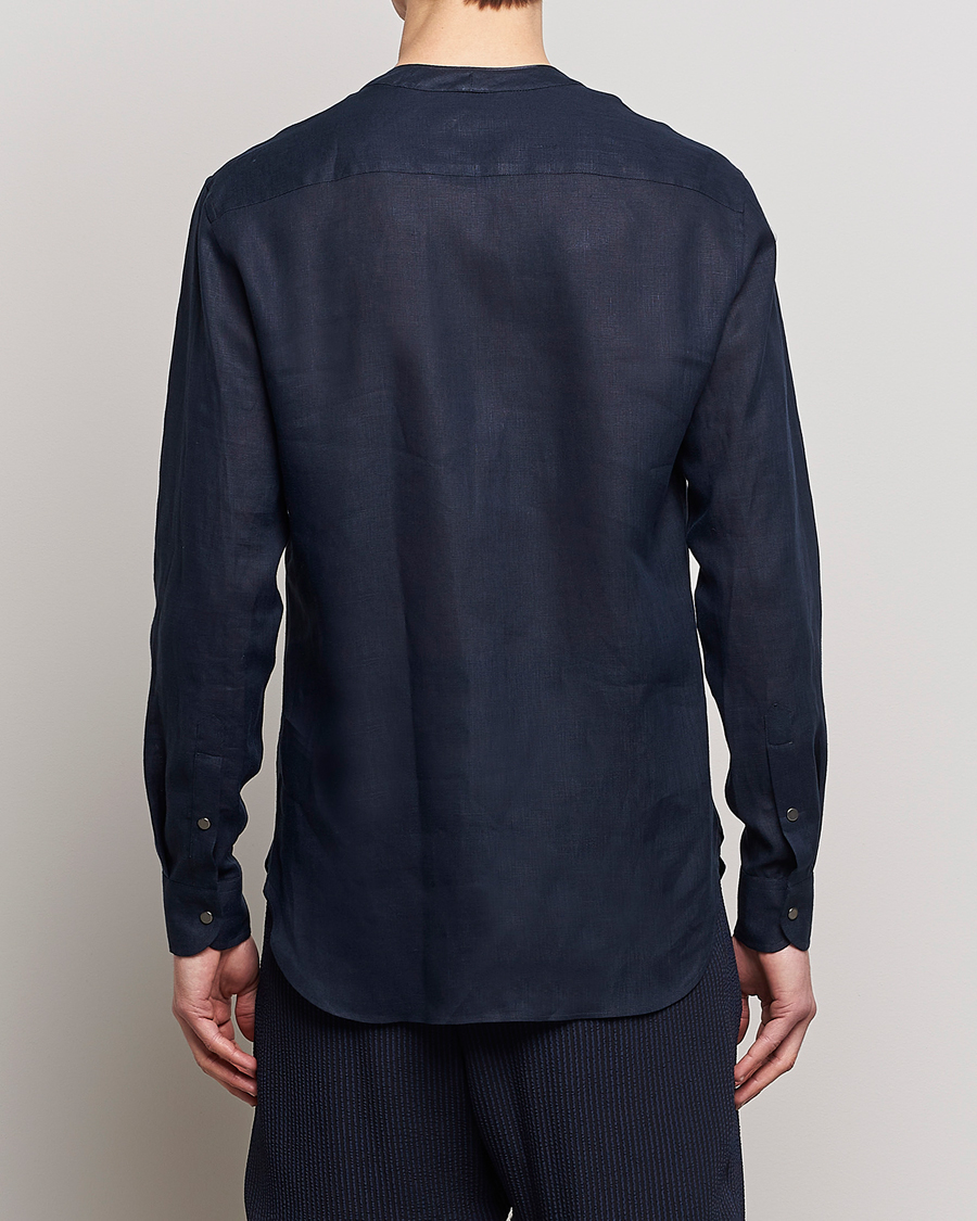 Herre | Skjorter | Giorgio Armani | Linen Guru Shirt Navy