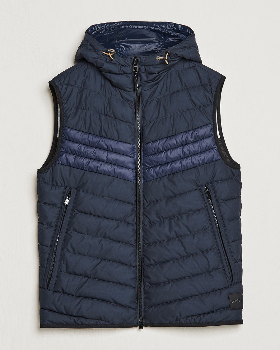 Herre | Vester | BOSS BLACK | Coviltra Down Hooded Vest Dark Blue