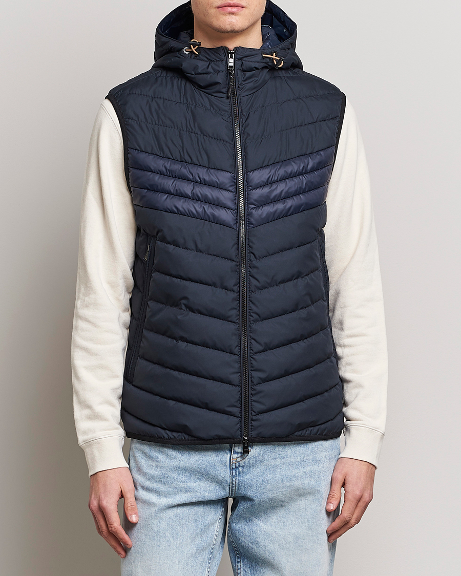 Herre | Vester | BOSS BLACK | Coviltra Down Hooded Vest Dark Blue