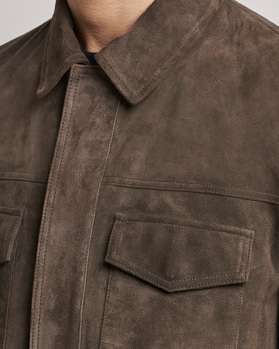 Herre | Jakker | BOSS BLACK | Mucker Suede Jacket Dark Grey