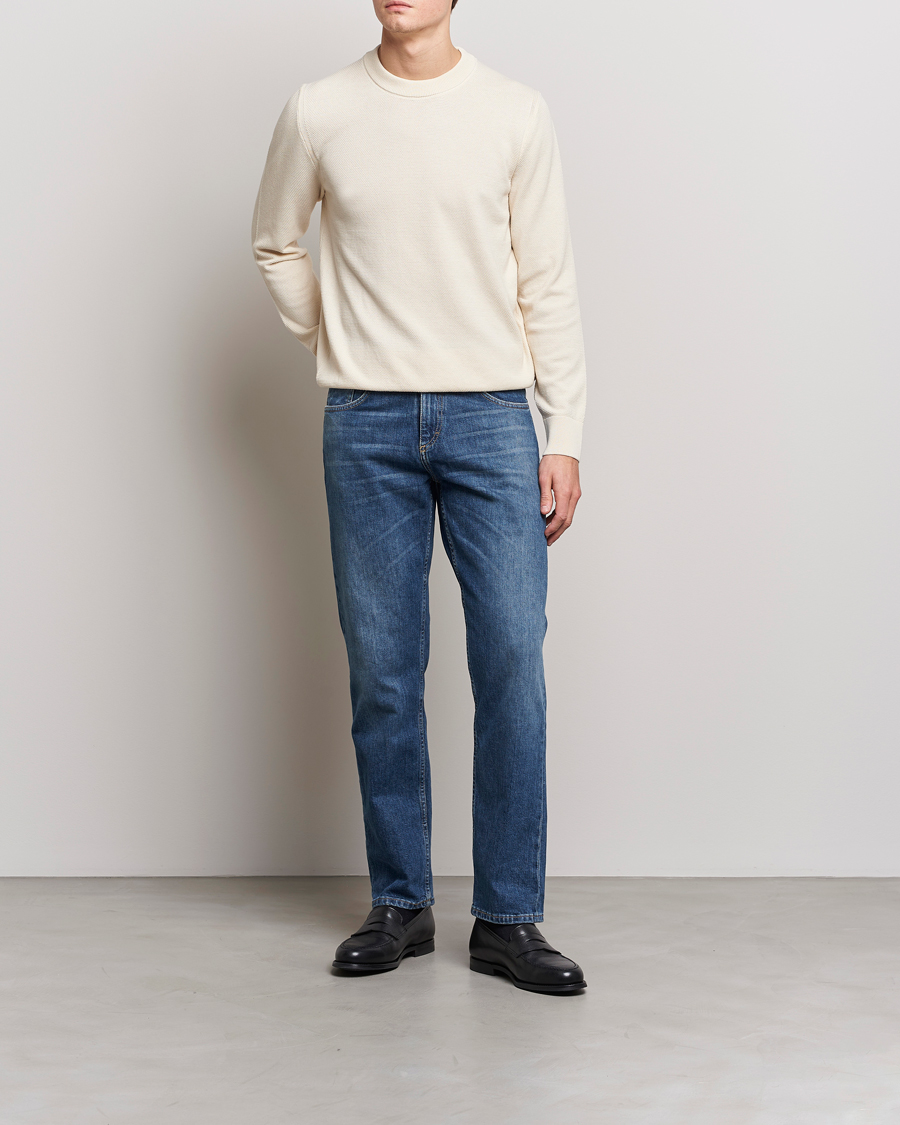 Herre | Gensere | BOSS BLACK | Ecaio Knitted Sweater Open White