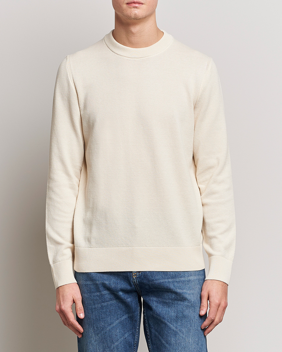 Herre | Gensere | BOSS BLACK | Ecaio Knitted Sweater Open White