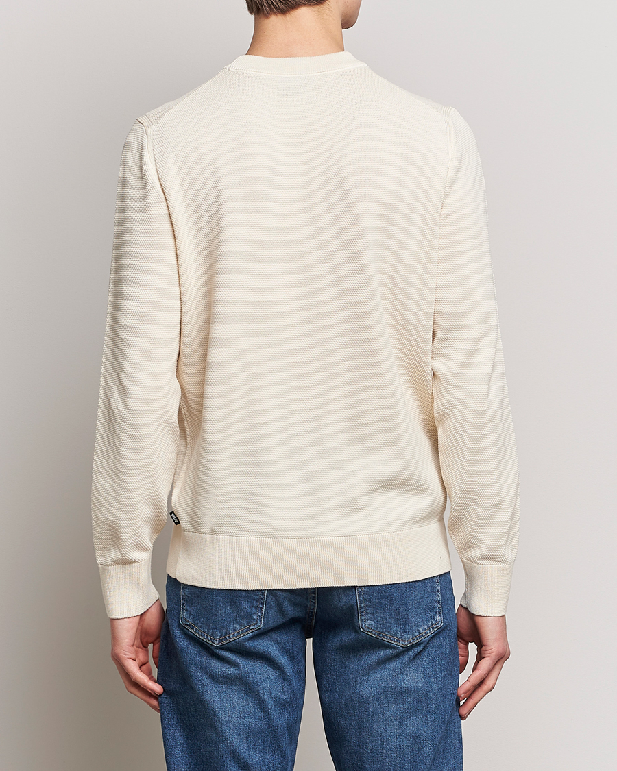 Herre | Gensere | BOSS BLACK | Ecaio Knitted Sweater Open White