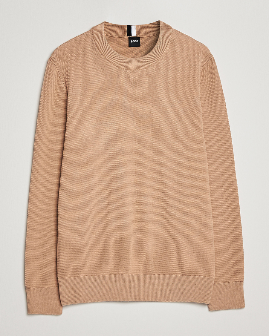 Herre | Gensere | BOSS BLACK | Ecaio Knitted Sweater Medium Beige