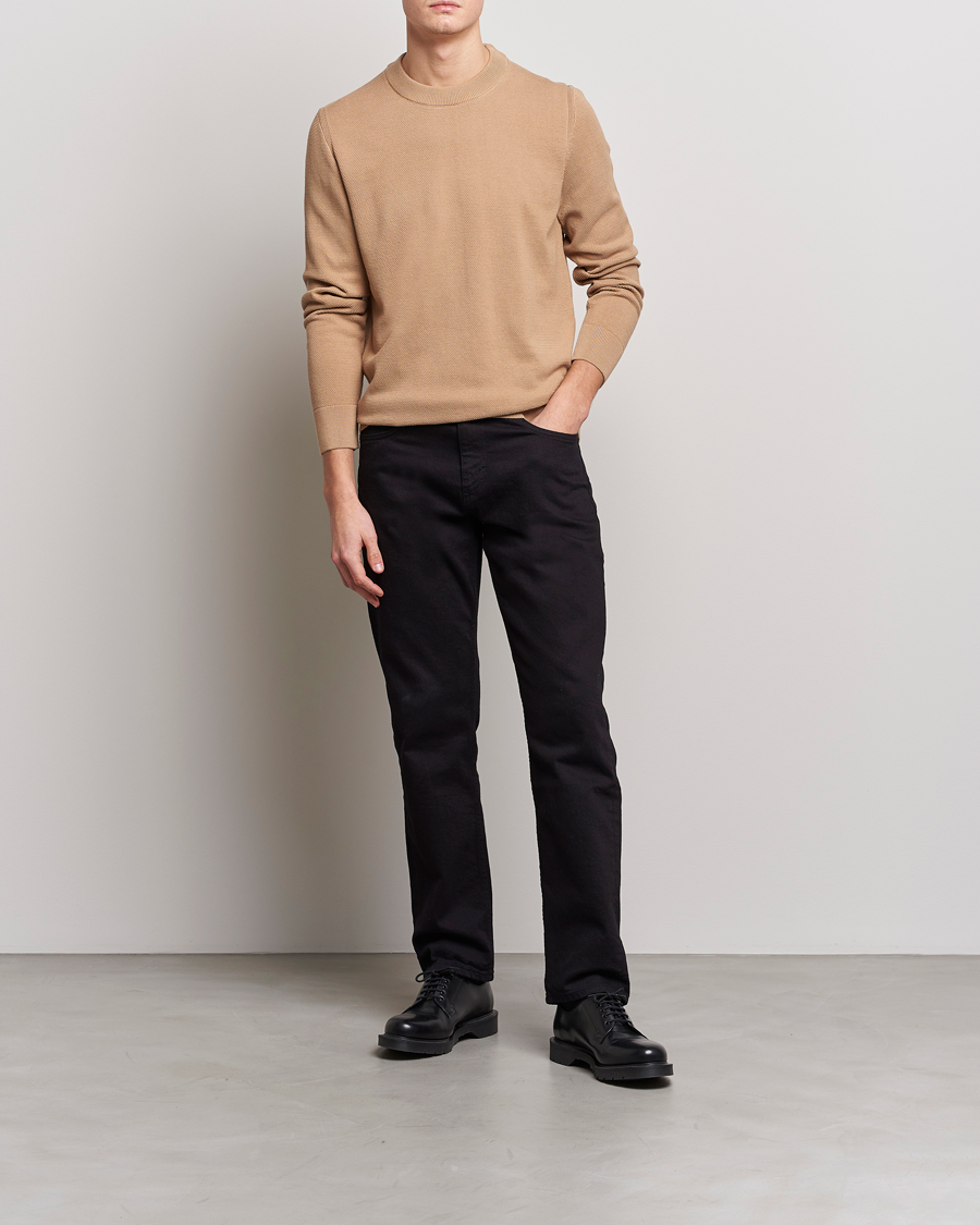 Herre | Gensere | BOSS BLACK | Ecaio Knitted Sweater Medium Beige