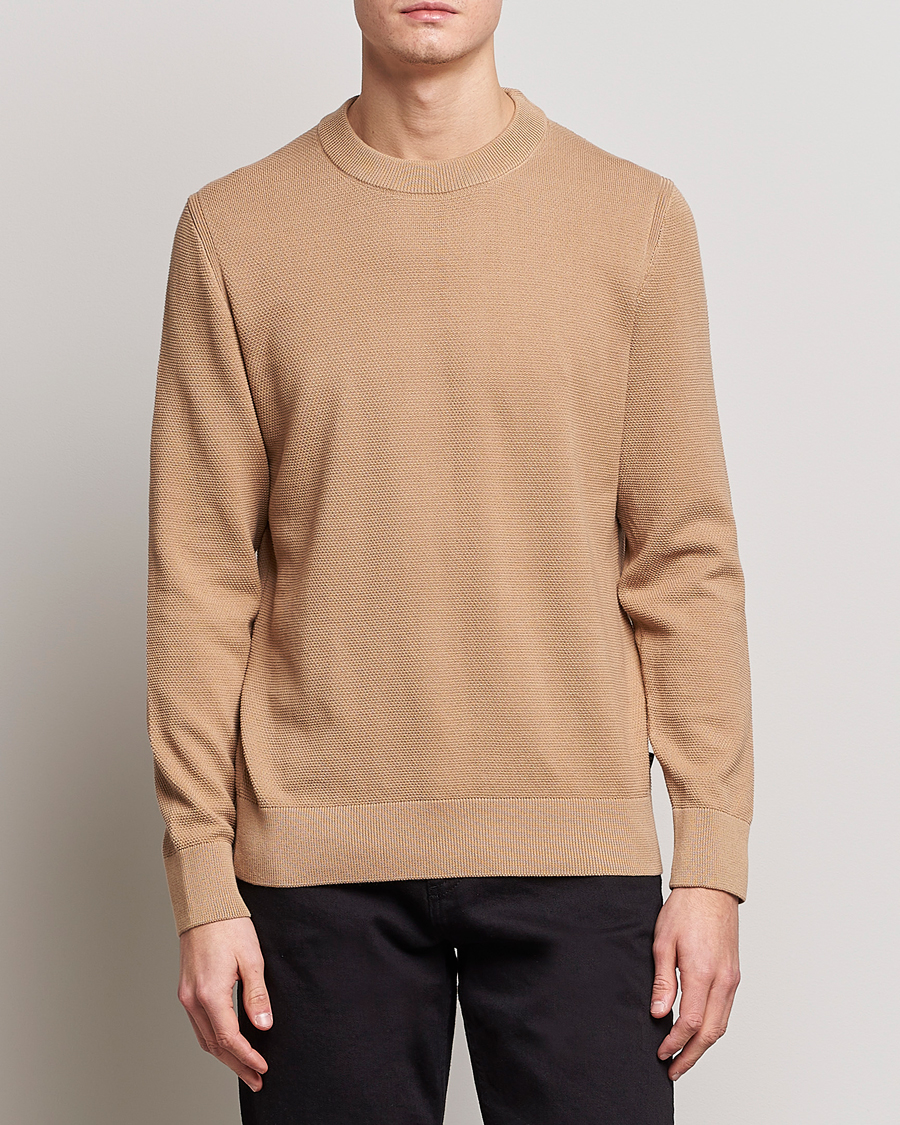 Herre |  | BOSS BLACK | Ecaio Knitted Sweater Medium Beige