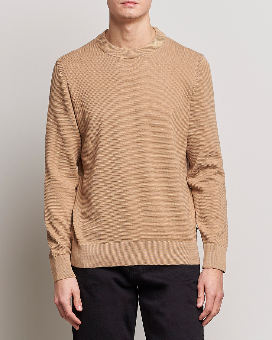 Herre | Gensere | BOSS BLACK | Ecaio Knitted Sweater Medium Beige