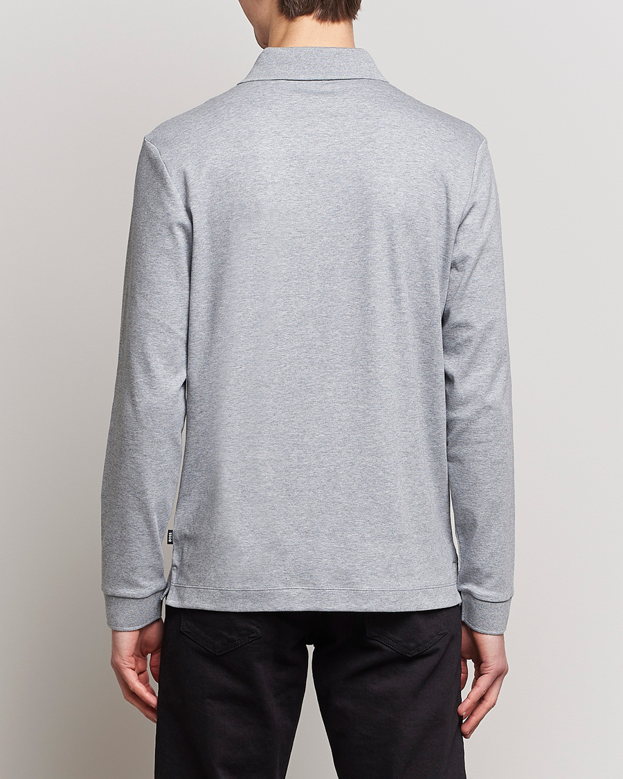 Herre | Gensere | BOSS BLACK | Pado Knitted Polo Shirt Silver
