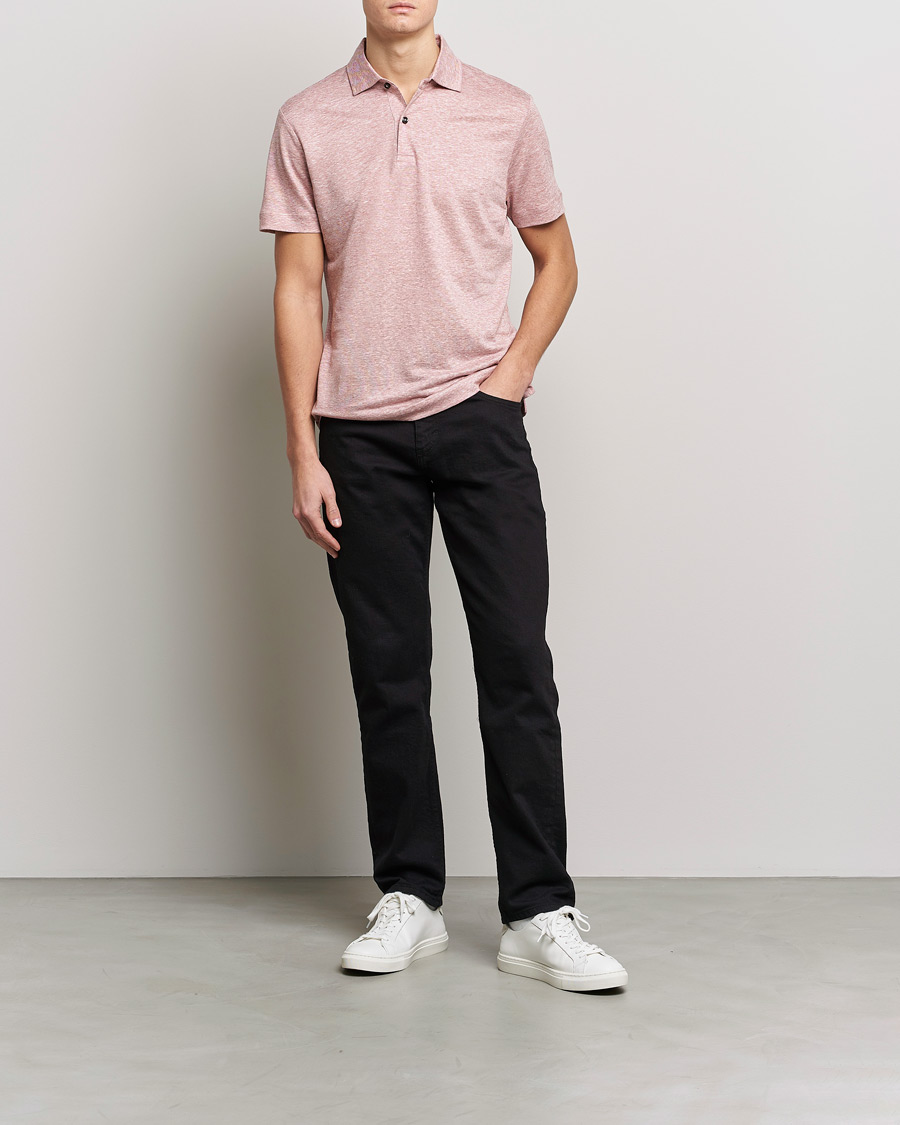 Herre | Pikéer | BOSS BLACK | Press Linen Polo Open Pink