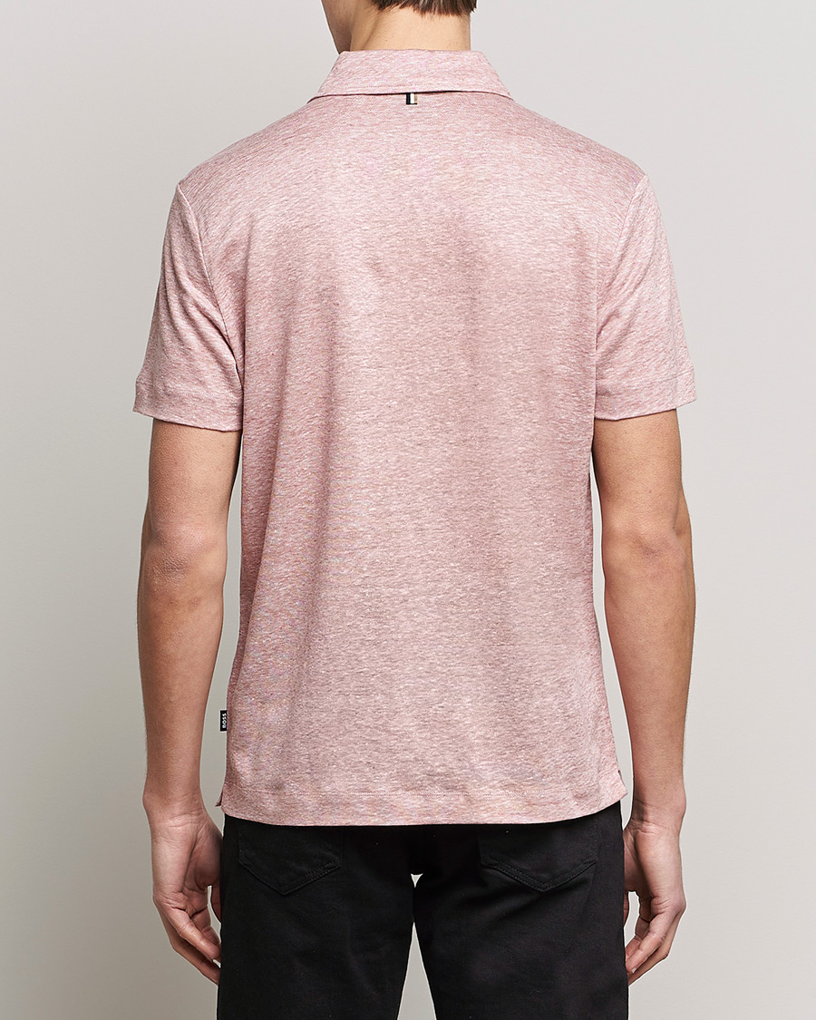 Herre | Pikéer | BOSS BLACK | Press Linen Polo Open Pink