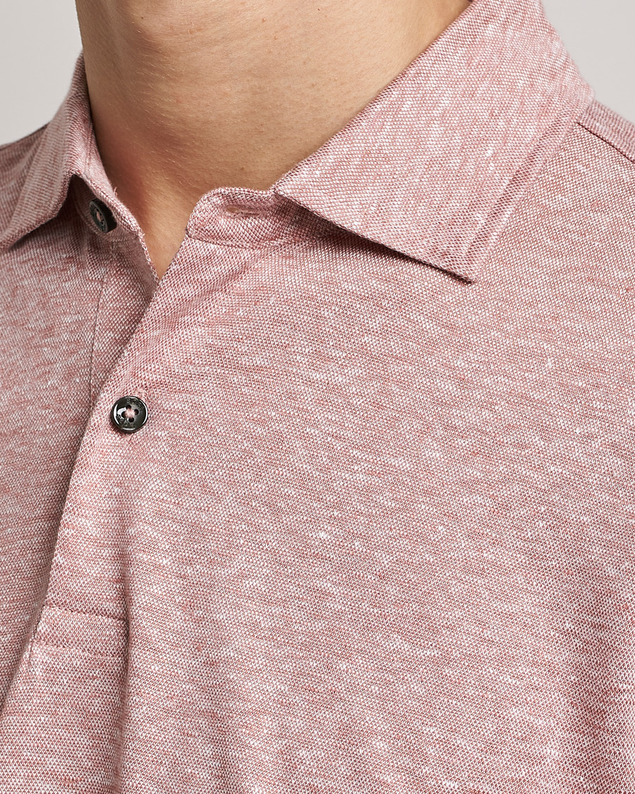 Herre | Pikéer | BOSS BLACK | Press Linen Polo Open Pink