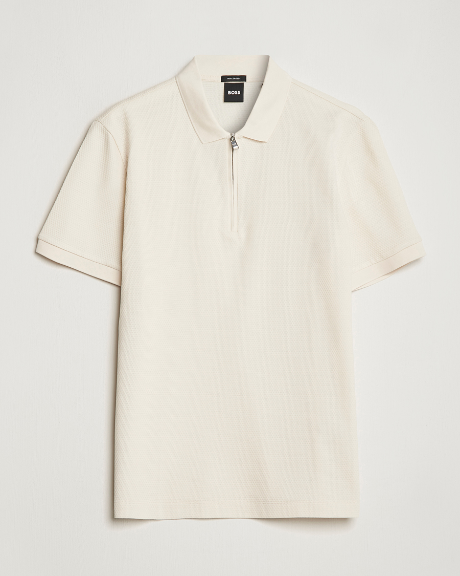 Herre | Pikéer | BOSS BLACK | Paras Structured Polo Open White