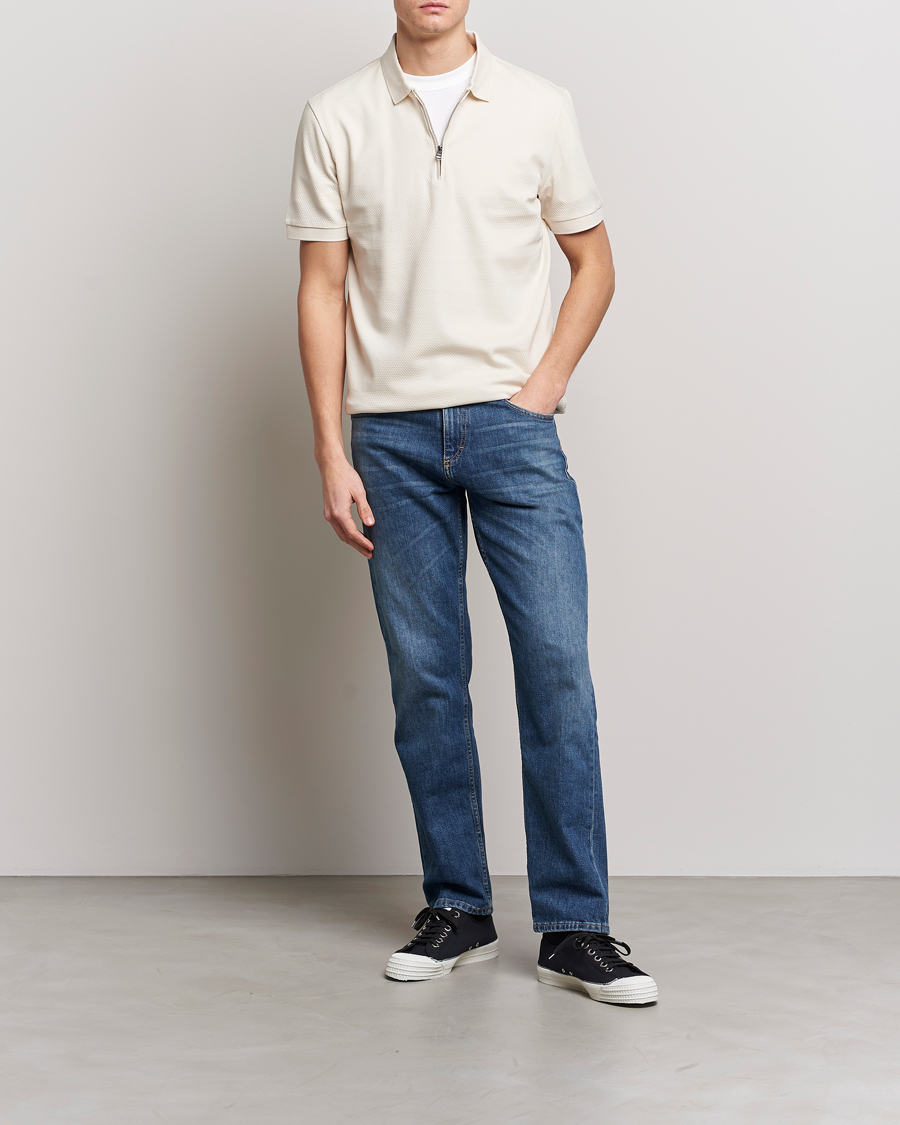 Herre | Pikéer | BOSS BLACK | Paras Structured Polo Open White