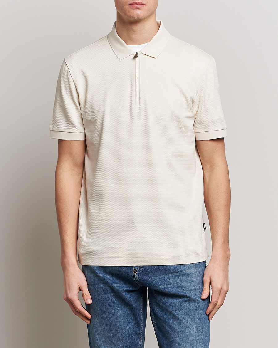 Herre | Pikéer | BOSS BLACK | Paras Structured Polo Open White