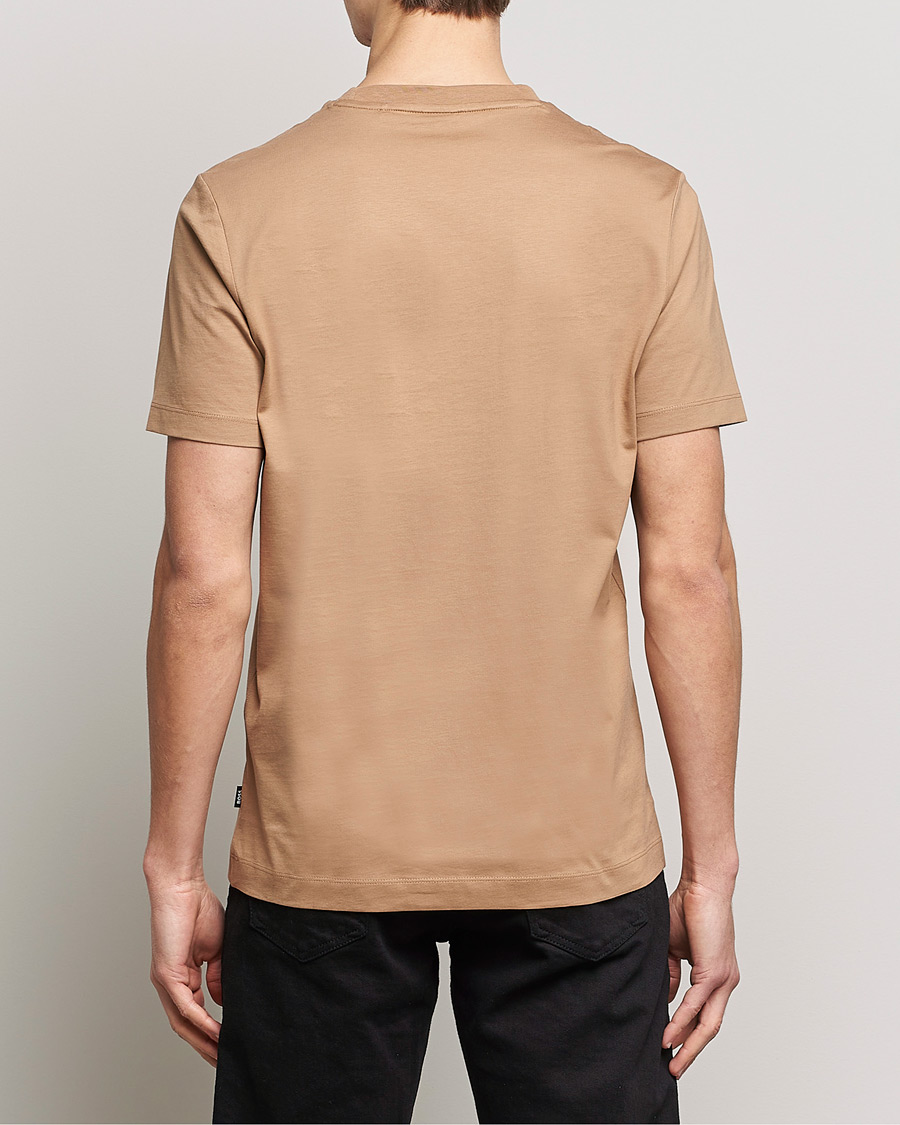 Herre | T-Shirts | BOSS BLACK | Thompson Logo Crew Neck T-Shirt Medium Beige