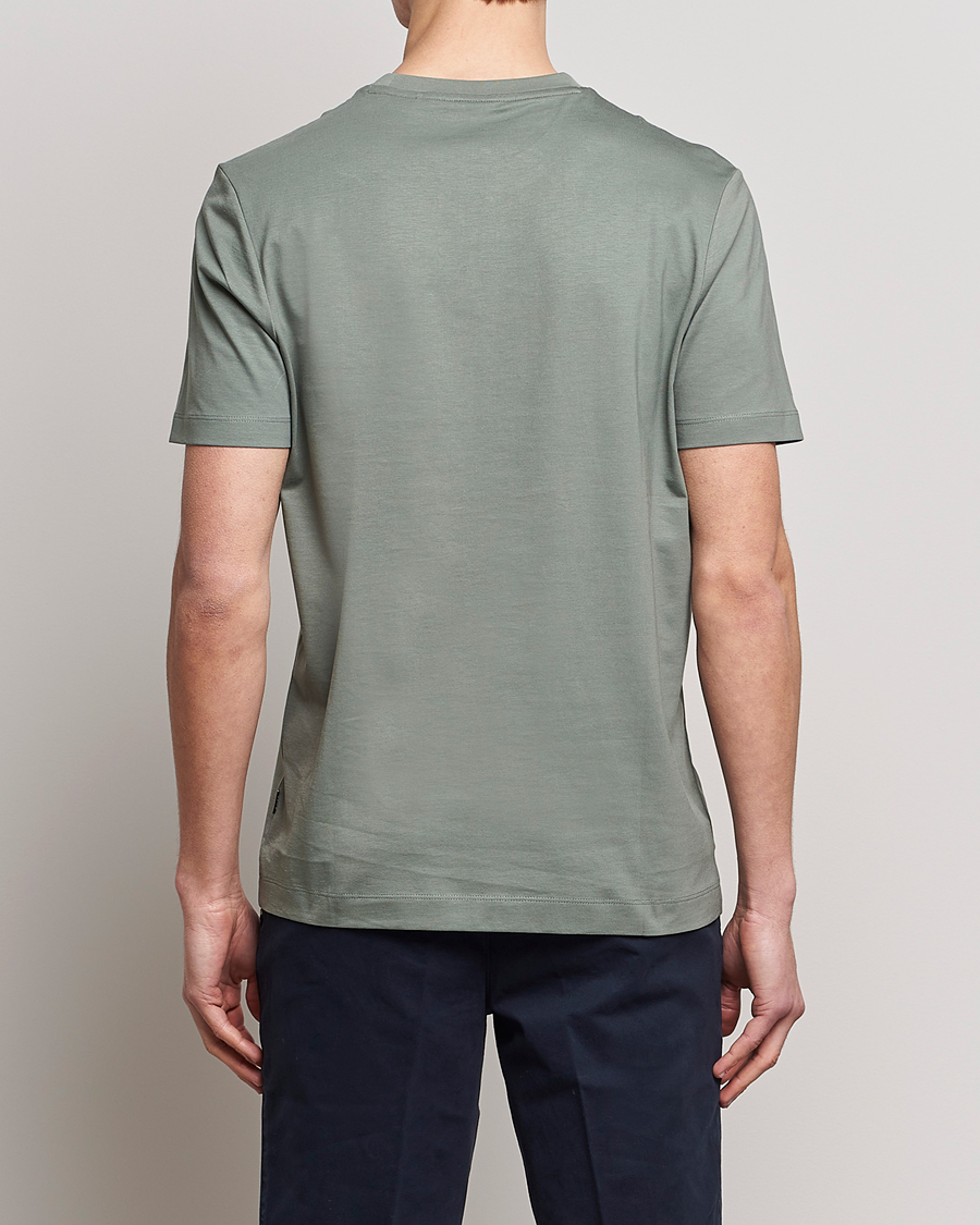 Herre | T-Shirts | BOSS BLACK | Thompson Logo Crew Neck T-Shirt Open Green