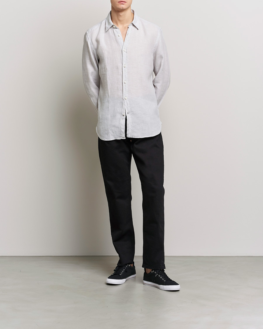 Herre | Skjorter | BOSS BLACK | Liam Linen Shirt Light Grey
