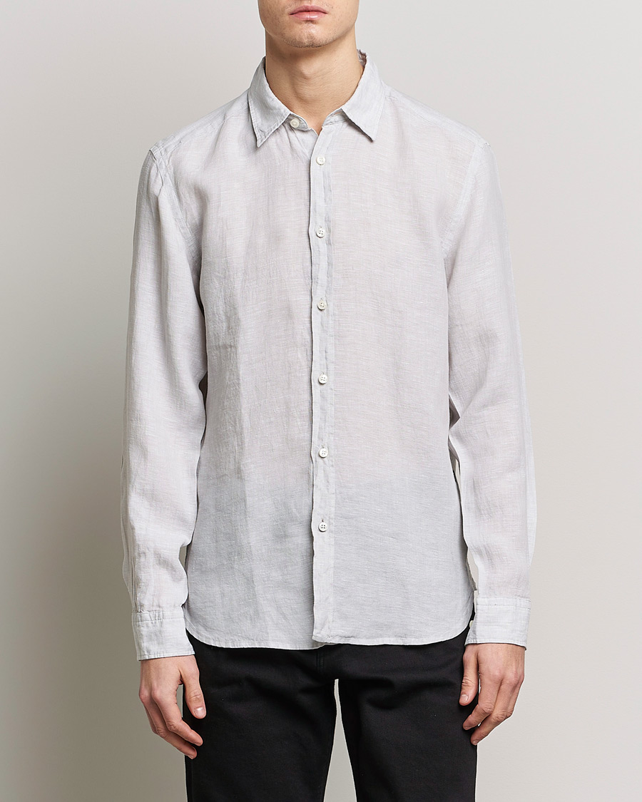 Herre | Skjorter | BOSS BLACK | Liam Linen Shirt Light Grey