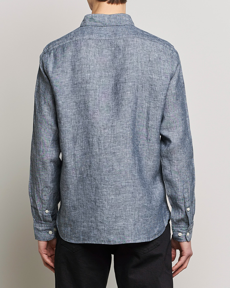 Herre | Skjorter | BOSS BLACK | Liam Linen Shirt Dark Blue