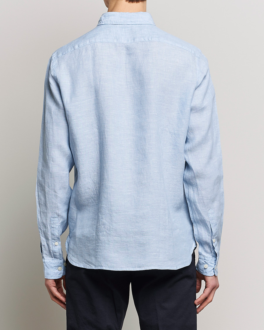 Herre | Skjorter | BOSS BLACK | Liam Linen Shirt Open Blue