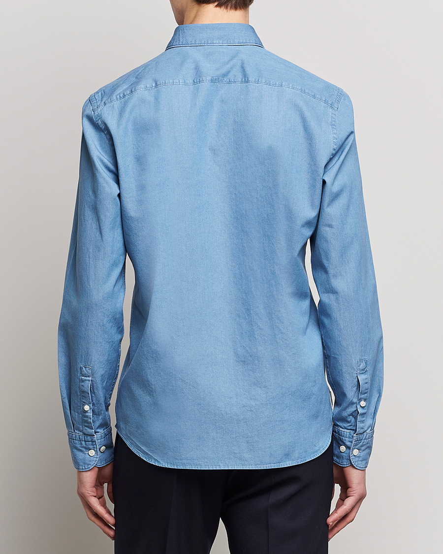 Herre | Skjorter | BOSS BLACK | Hal Slim Fit Denim Shirt Open Blue