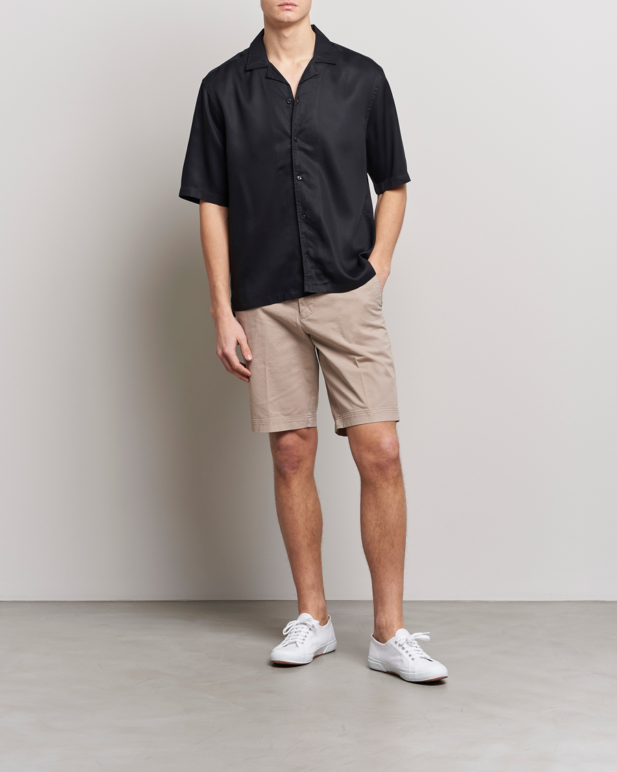 Herre | Skjorter | BOSS BLACK | Lars Resort Collar Short Sleeve Black