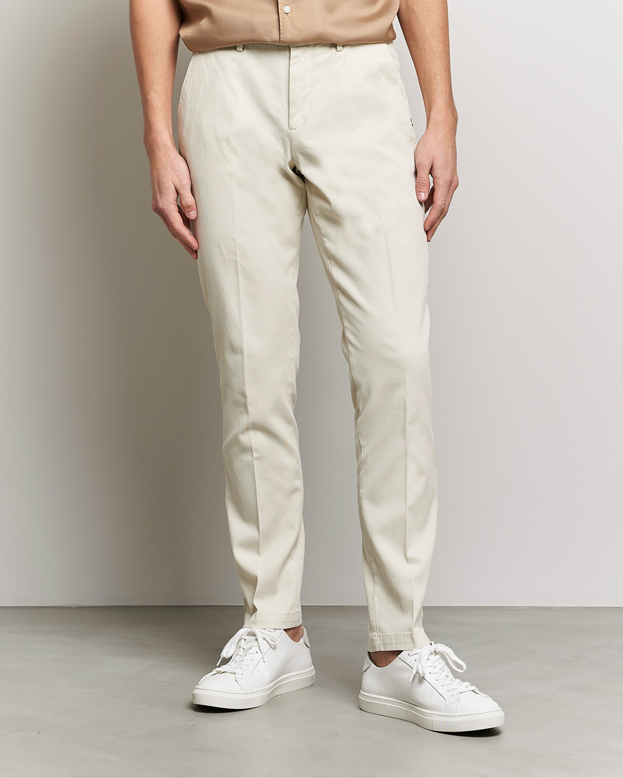 Herre | Bukser | BOSS BLACK | Kaito1 Structured Trousers Open White