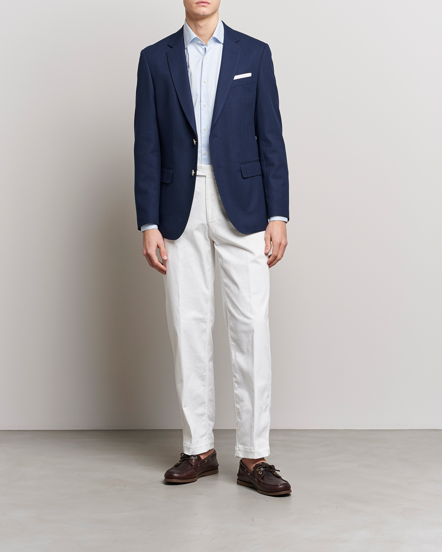 Herre | Dressjakker | BOSS BLACK | Hutson Wool/Cotton Club Blazer Dark Blue