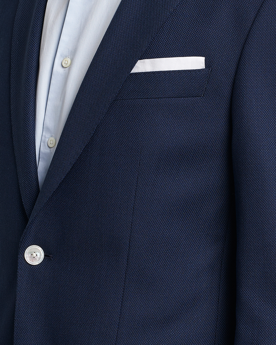 Herre | Dressjakker | BOSS BLACK | Hutson Wool/Cotton Club Blazer Dark Blue