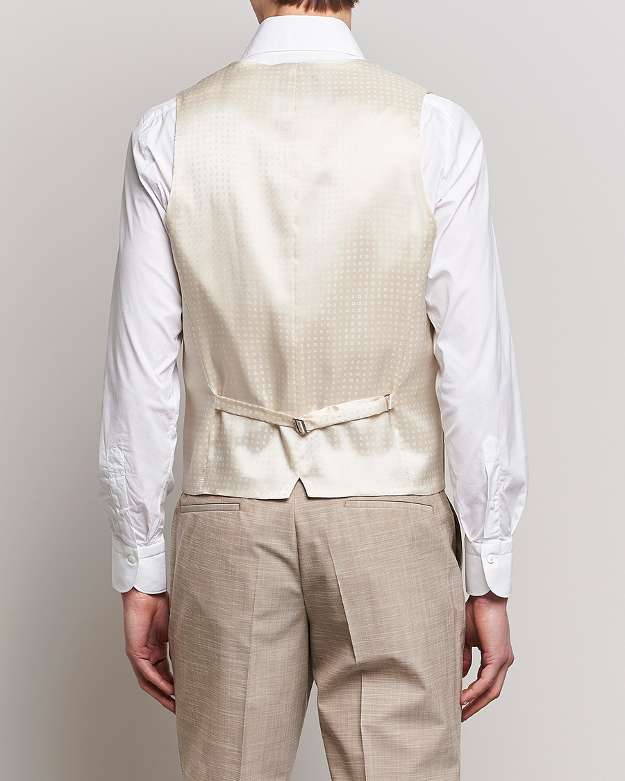 Herre | Dressjakker | BOSS BLACK | Huge Wool/Cotton Vest Light Beige