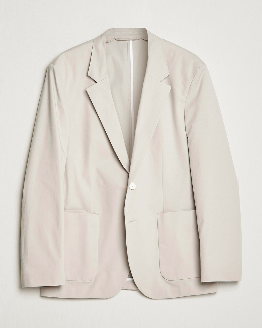 Herre | Dressjakker | HUGO | Haero Cotton Patch Pocket Blazer Light Beiege