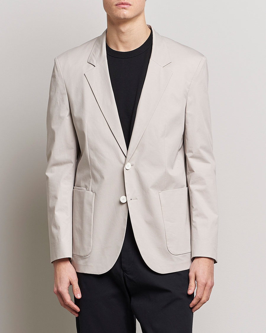 Herre | HUGO | HUGO | Haero Cotton Patch Pocket Blazer Light Beiege
