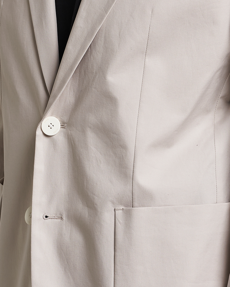 Herre | Dressjakker | HUGO | Haero Cotton Patch Pocket Blazer Light Beiege
