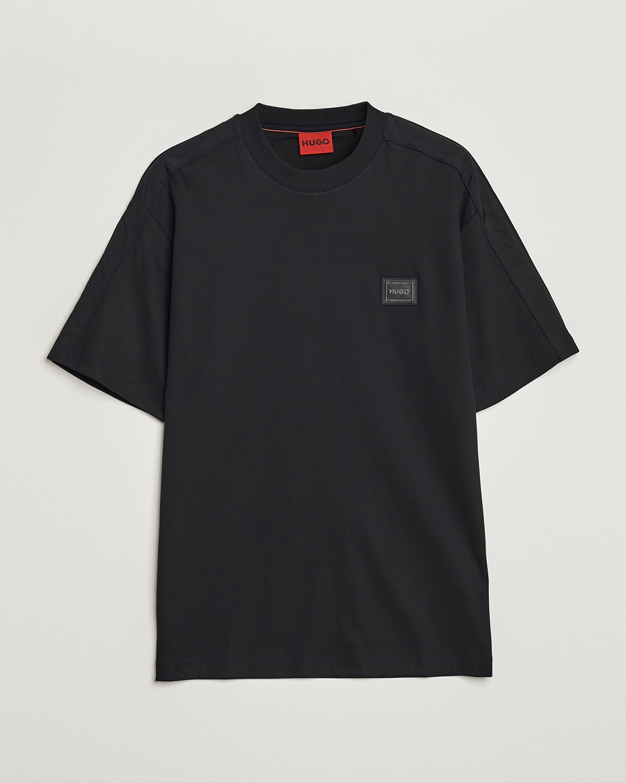 Herre | T-Shirts | HUGO | Dalix Logo Crew Neck T-Shirt Black