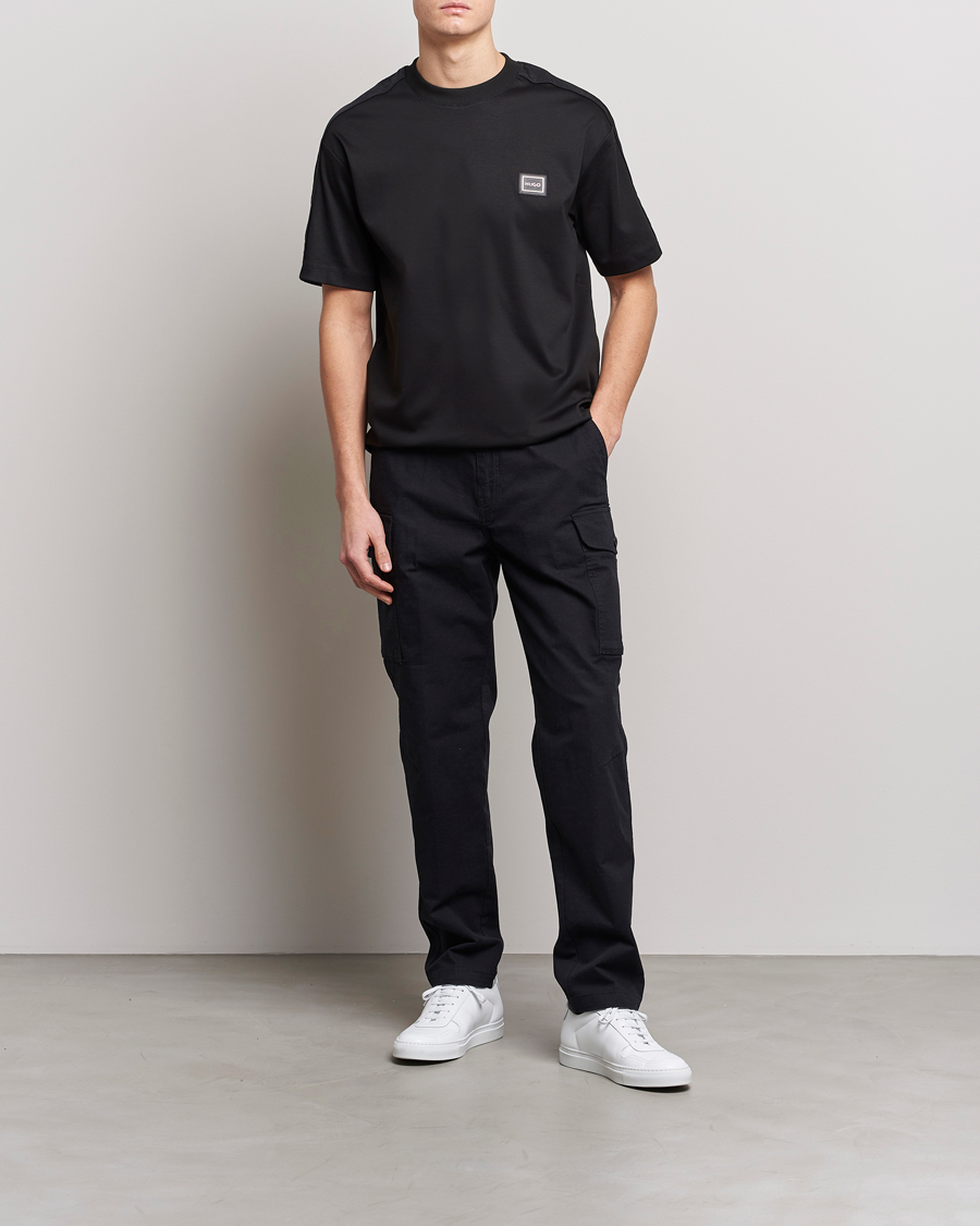 Herre | T-Shirts | HUGO | Dalix Logo Crew Neck T-Shirt Black